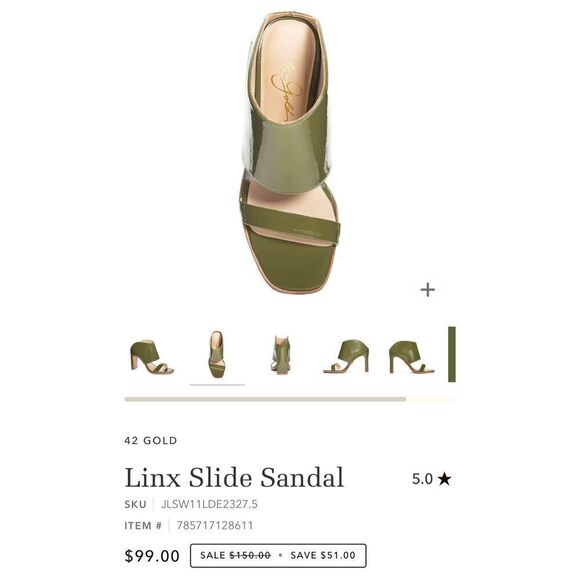 42 Gold Linx Slide Sandal - Picture 9 of 9